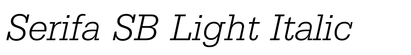Serifa SB Light Italic